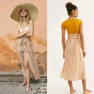Free People One Natalia Striped Skirt Size XS NWOT $128